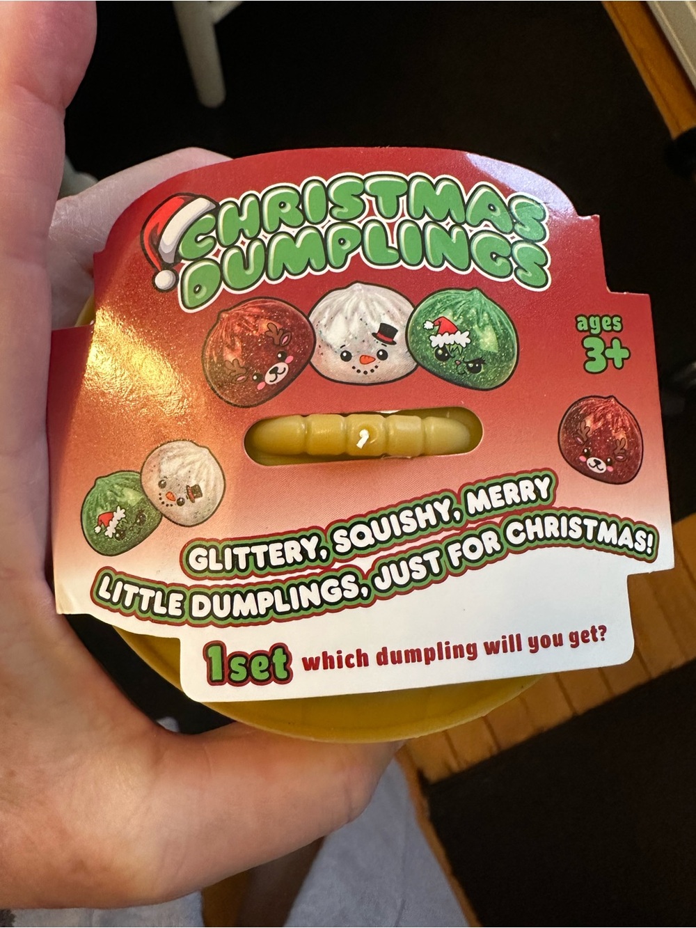 Christmas Dumplings Glittery Squishy Holiday Toy -